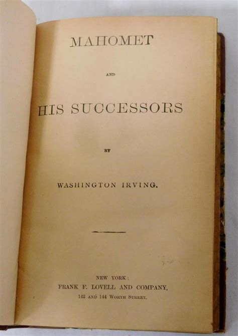 Irving's Works Mahomet and His Successors... PDF
