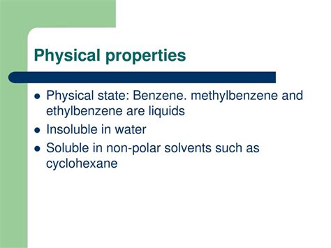 Is Benzene Insoluble in Water