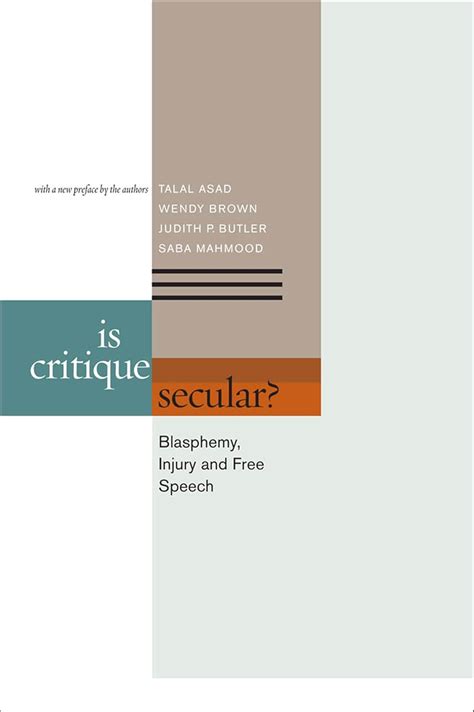 Is Critique Secular Blasphemy Injury and Free Speech Epub