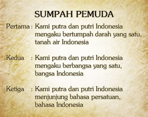 Isi Sumpah Pemuda