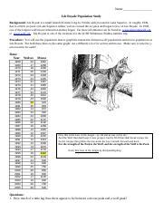 Isle Royale Population Study Answer Key Doc