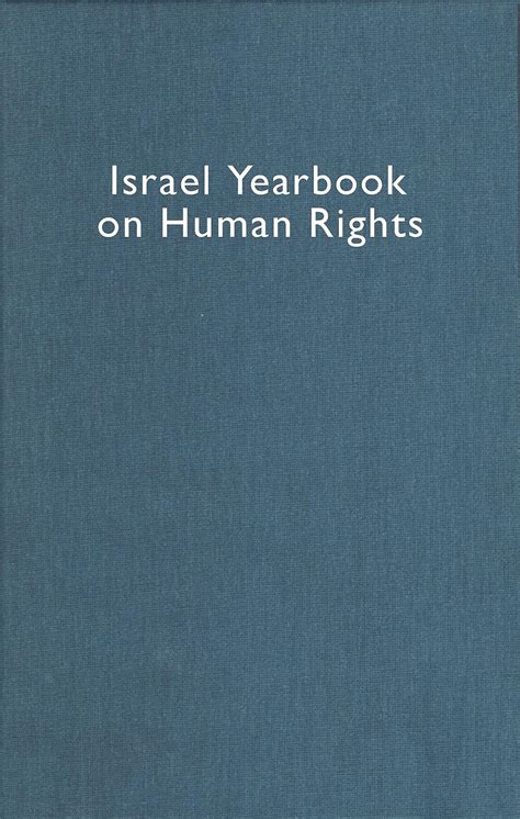 Israel Yearbook on Human Rights 1999 Doc