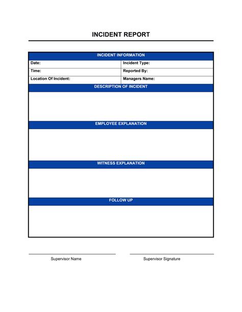 It Incident Report Template Word