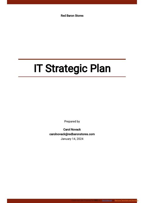 It Strategic Planning Template