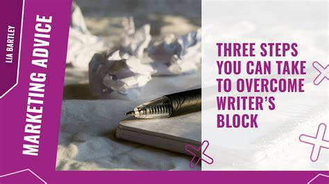 It can help you overcome writer's block.