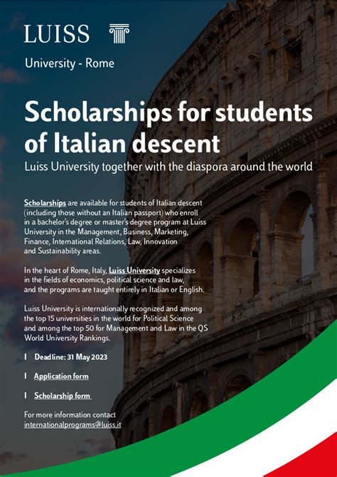 Italian Descent Scholarships: A Pathway to Higher Education for Deserving Students