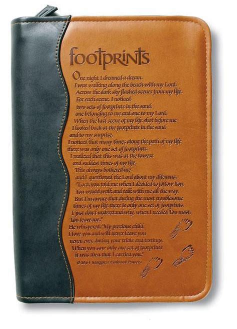 Italian Duo-Tone Footprinter XL Book and Bible Cover Reader