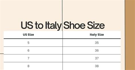 Italy Shoe Size Chart