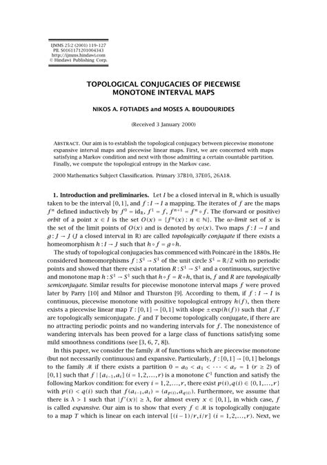 Iterates of Piecewise Monotone Mappings on an Interval 1st Edition PDF