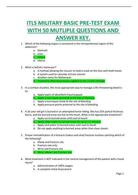 Itls Answers PDF