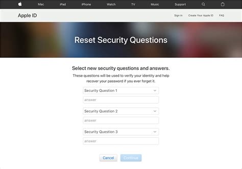 Itunes Security Questions Answers PDF