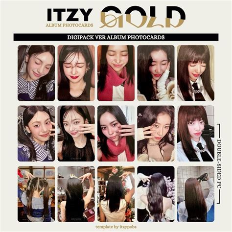 Itzy Gold Photocard Template