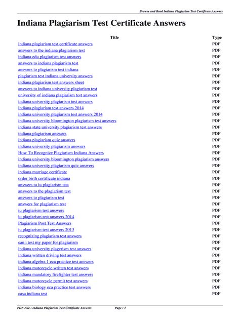 Iu Plagiarism Test Answers 2013 Epub