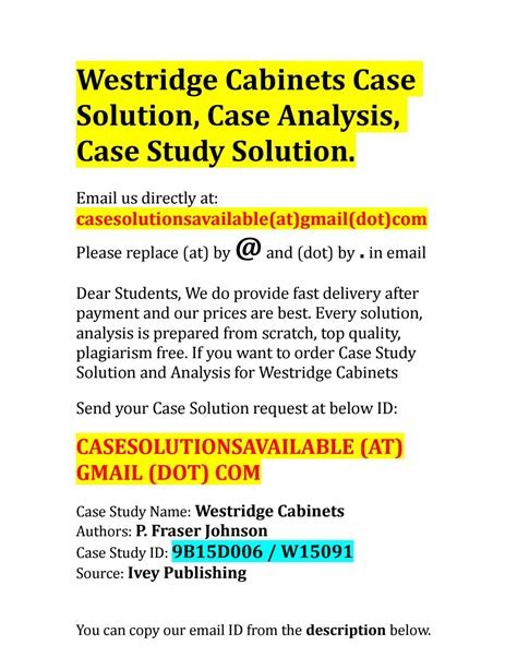 Ivey Crp Products Case Study Solution Epub