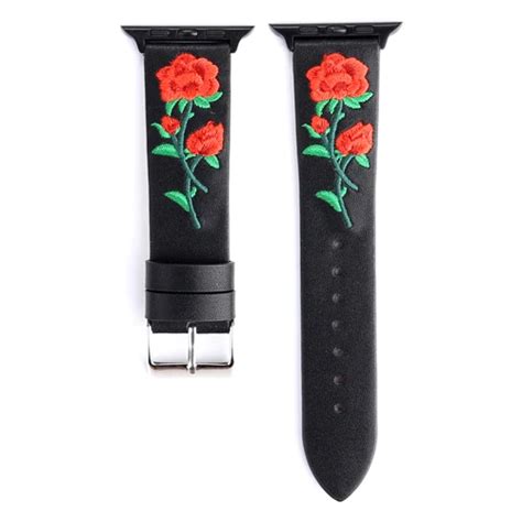 Iwatch leather Genuine colorful flowers Epub