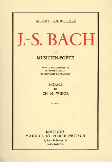 J. S. Bach Le Musicien-Po Te; Epub