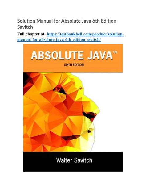 JAVA PROGRAMMING 6TH EDITION SOLUTIONS Ebook Doc