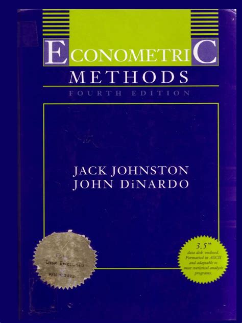 JOHNSTON AND J DINARDO ECONOMETRICS METHODS SOLUTIONS FOR THE PROBLEMS PDF Ebook Doc