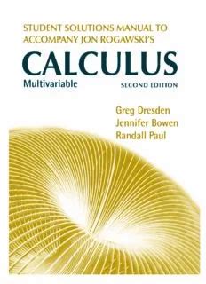 JON ROGAWSKI CALCULUS SOLUTION MANUAL PDF Ebook PDF