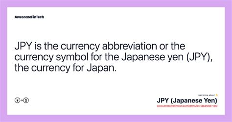 JPY: Unveiling the Abbreviation of the Japanese Yen