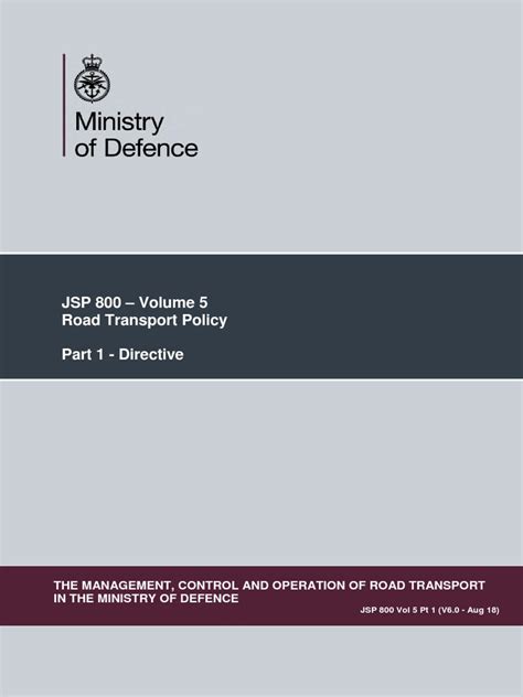 JSP 800 Volume 5 Ebook Kindle Editon