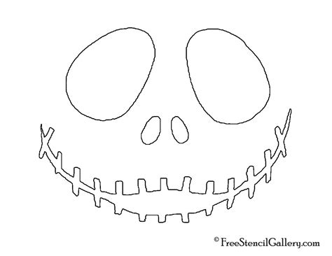 Jack Skeleton Pumpkin Template