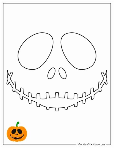 Jack The Skeleton Pumpkin Template