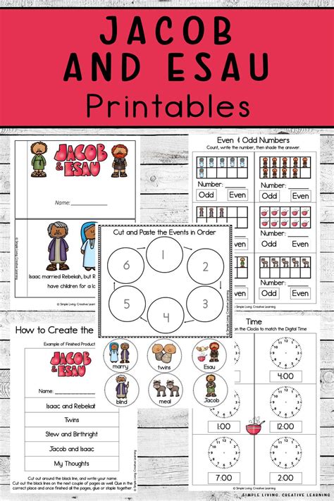 Jacob And Esau Free Printables