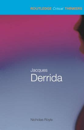 Jacques Derrida Routledge Critical Thinkers Epub