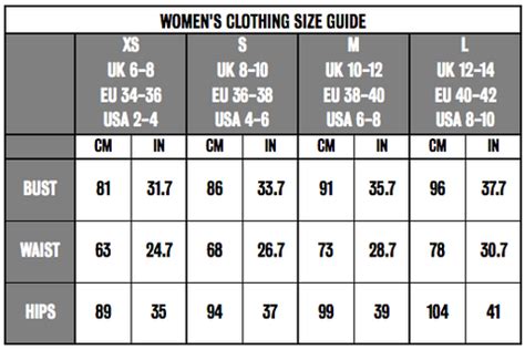 Jaded London Size Chart