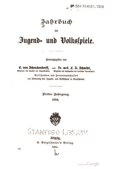Jahrbuch F R Jugend- Und Volksspiele... Doc