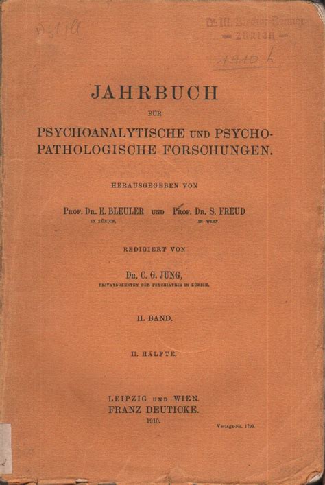 Jahrbuch für psychoanalytische und psychopathologische Forschungen II Band German Edition Kindle Editon