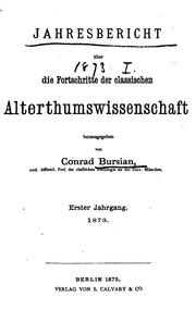 Jahresbericht Über Die Fortschritte Der Klassischen Altertumswissenschaft Volumes 62-64 German Edition Epub