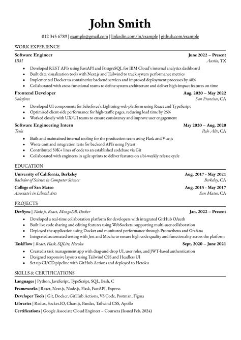 Jake's Template Resume