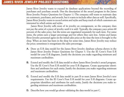 James River Jewelry Project Questions Answers Doc