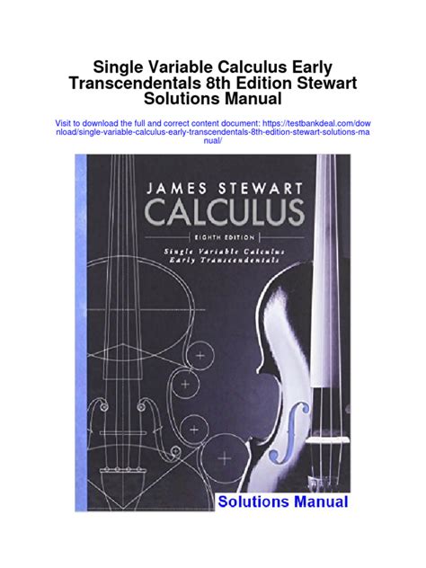 James Stewart Early Transcendentals Solutions Manual Doc