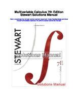 James Stewart Multivariable Calculus 7e Solutions Manual Kindle Editon