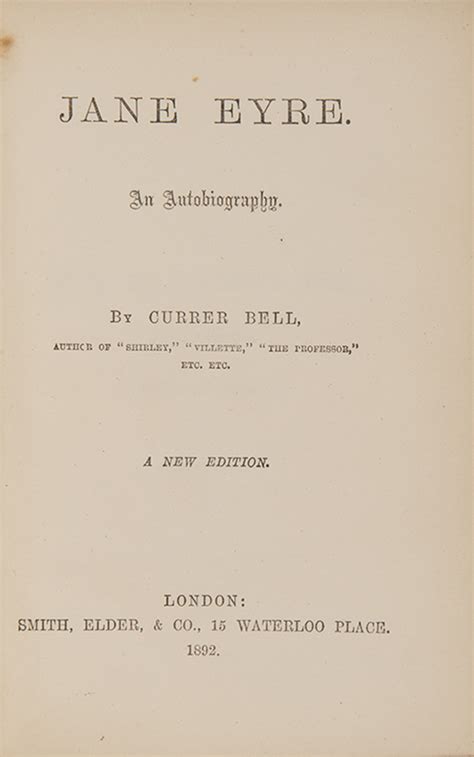 Jane Eyre 2 An Autobiography by Currer Bell Reader