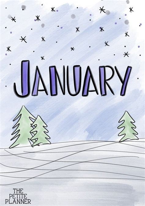 January Cover Page Printable