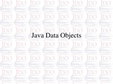 Java Data Objects Reader