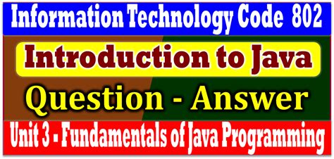 Java Fundamentals Questions Answers Doc