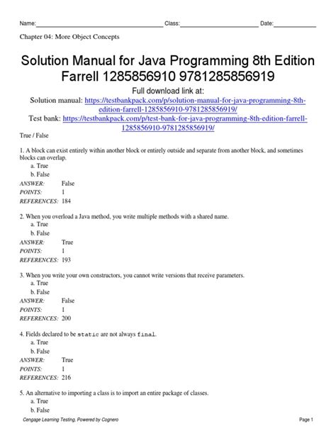 Java Programming Joyce Farrell Exercises Answers Reader