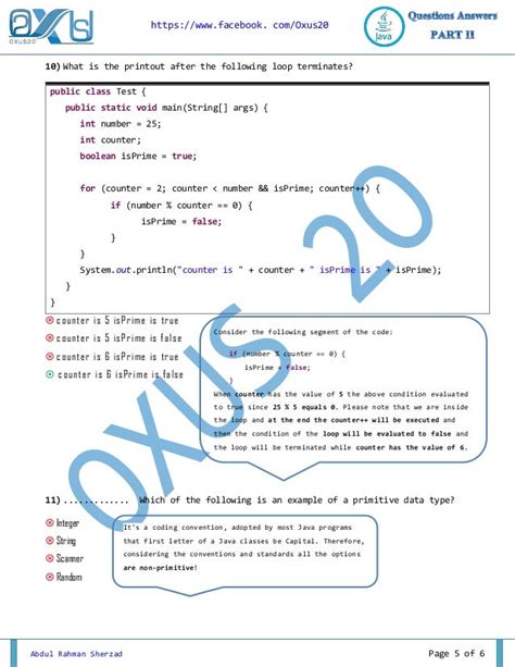 Java Programming Questions And Answers Reader