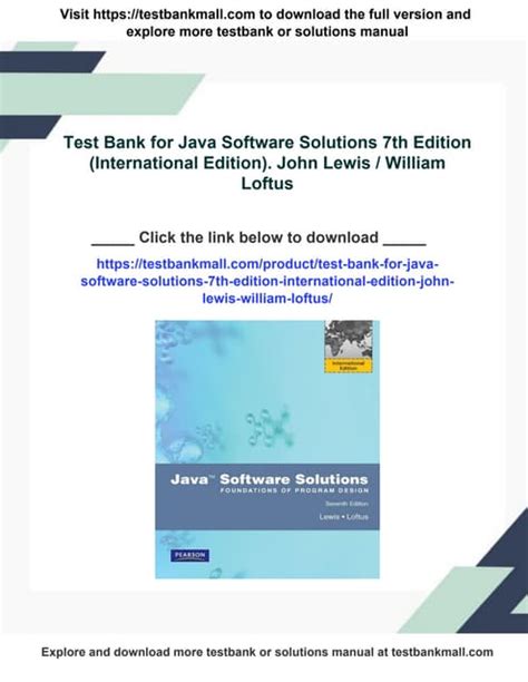 Java Software Solutions 7th Pdf Doc