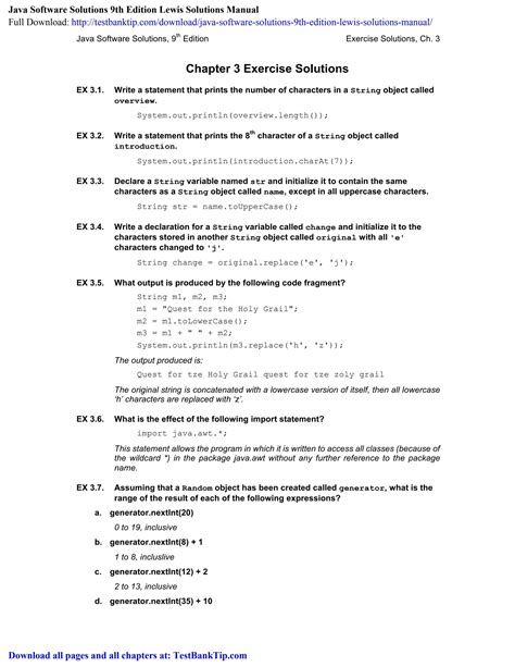 Java Software Solutions 9th Edition Answer Key Kindle Editon