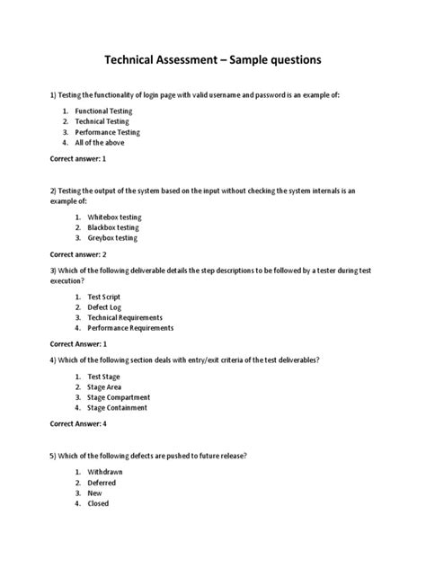 Java Technical Written Test Questions And Answers PDF