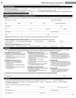 Jcahpo Application For Examination Joint Commission On Ebook Doc