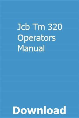 Jcb Tm 320 Operators Manual Ebook Reader