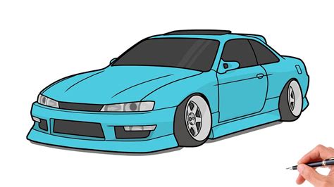 Jdm Car Drawing Side View
