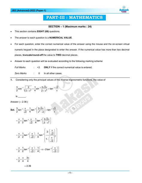 Jee Advanced Solution Paper 2 Reader